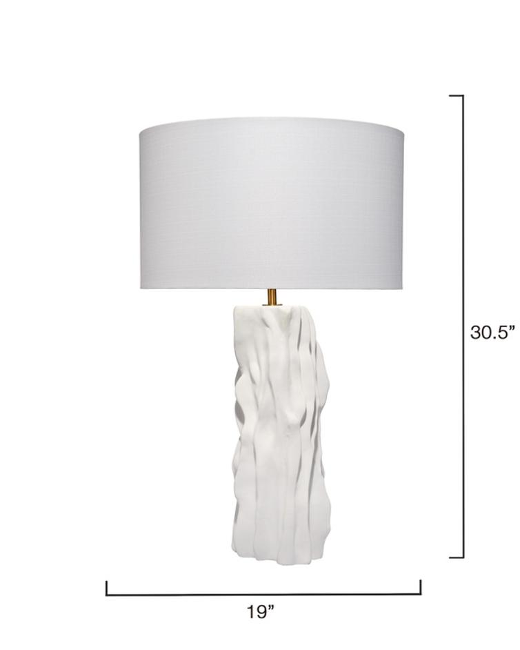 Sweetwood Ceramid Table Lamp with Linen Shade by Jamie Young