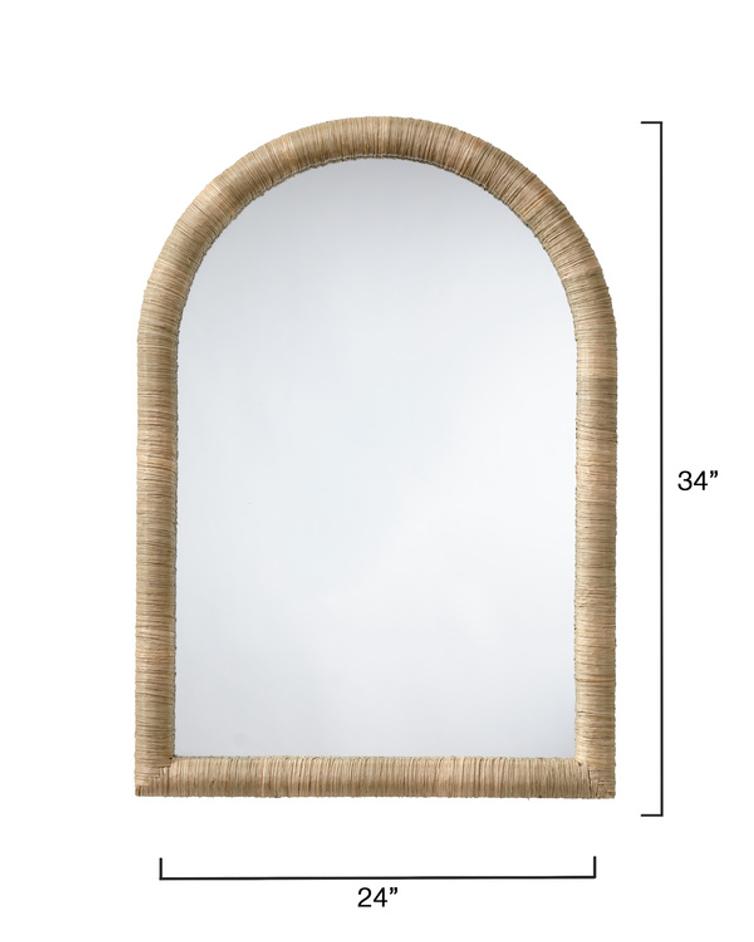 Hilltop Seagrass Arch Wall Mirror by Jamie Young