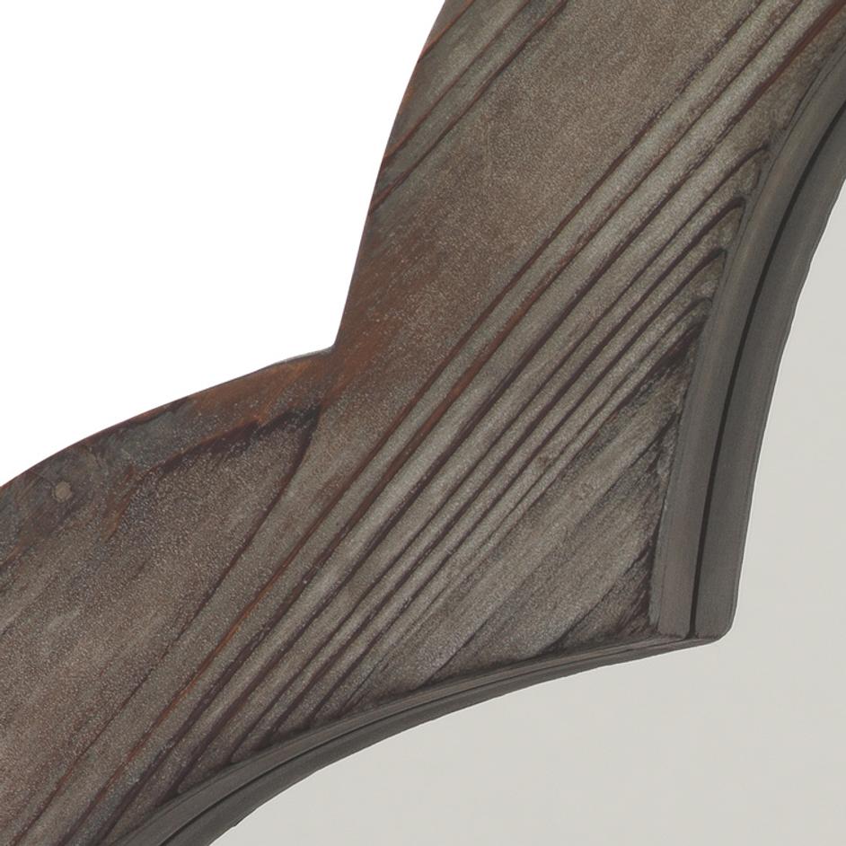 Clover Wood Wall Mirror, Grey Wash by Jamie Young