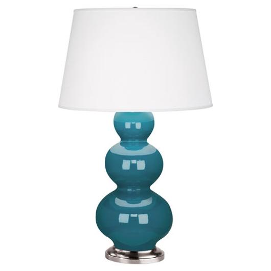 Peacock Triple Gourd Table Lamp by Robert Abbey