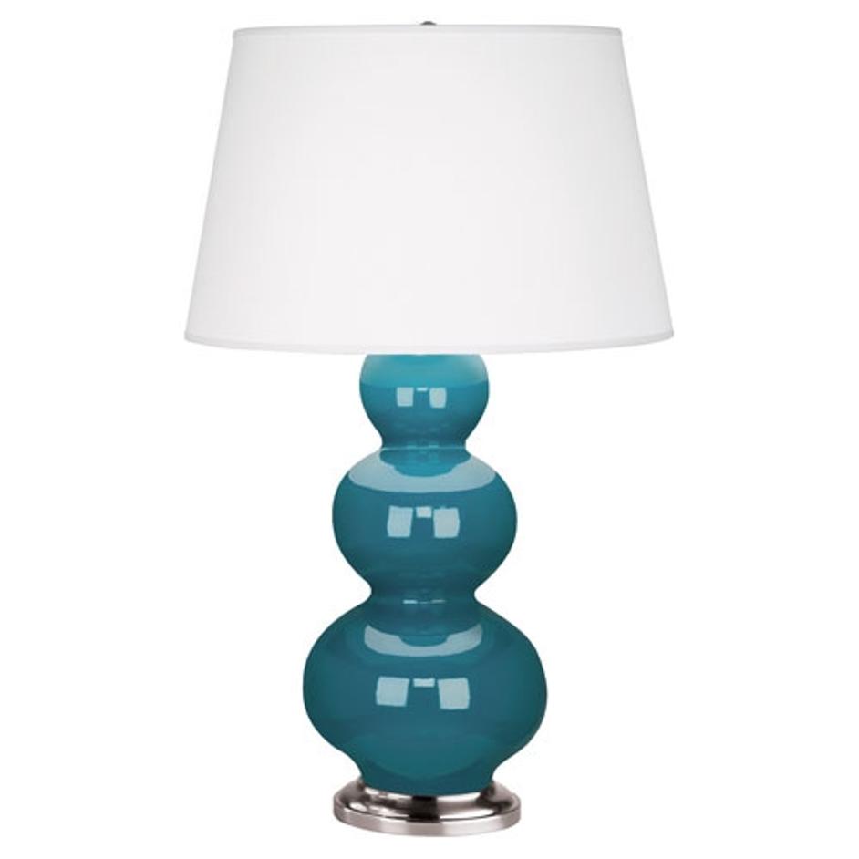 Peacock Triple Gourd Table Lamp by Robert Abbey