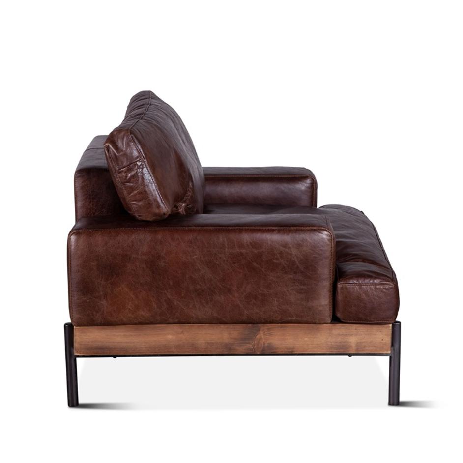 Portofino Leather Armchair Geisha Brown by Home Trends & Design