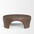 Shima Round Dark Brown Wood W/Arched Legs Coffee Table by Mercana
