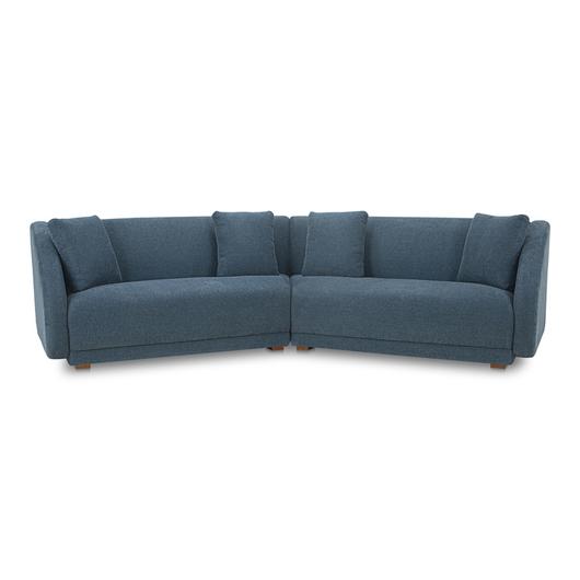 Fraser 2 Piece Modular Sofa Deep Blue by Moes Home