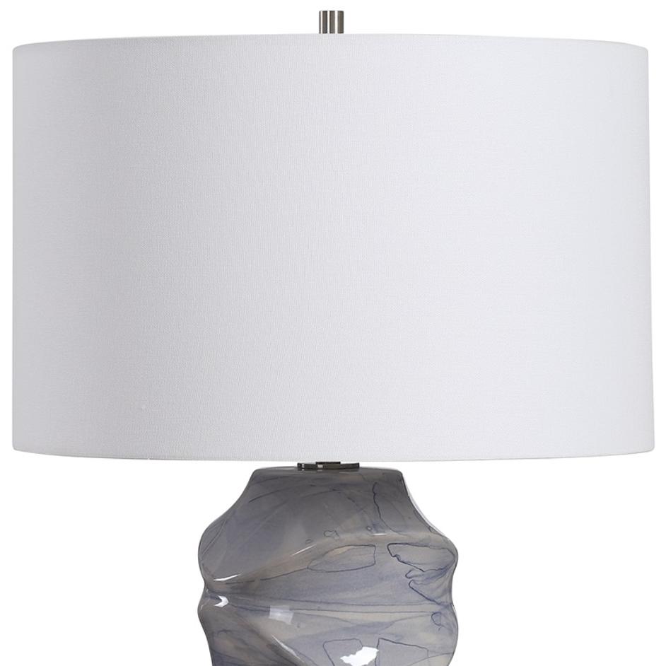 Waves Blue & White Table Lamp by Uttermost