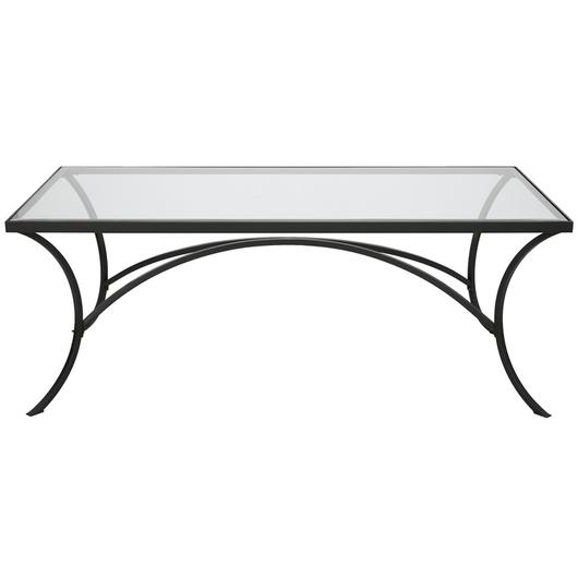 Alayna Black Metal & Glass Coffee Table by Uttermost