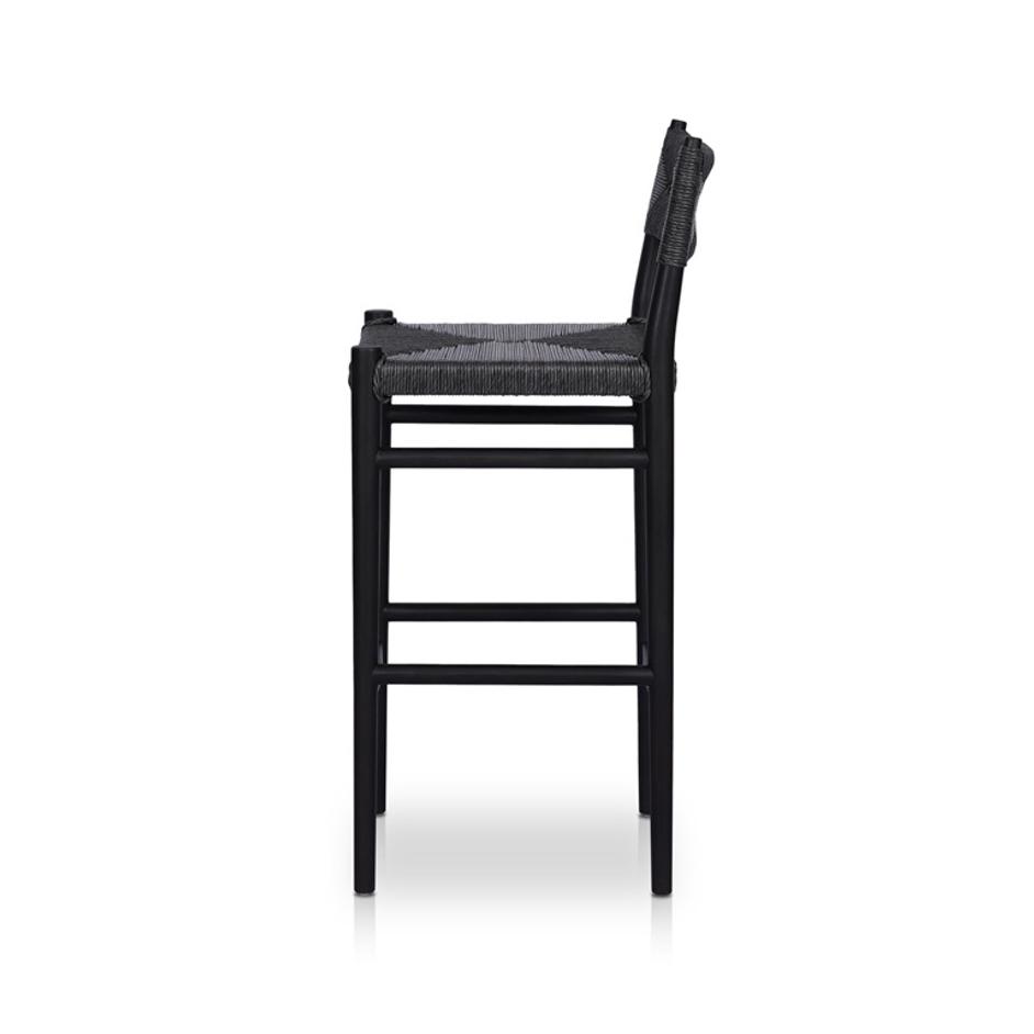 Lomas Bar + Counter Outdoor Stool - Vintage Coal by Four Hands