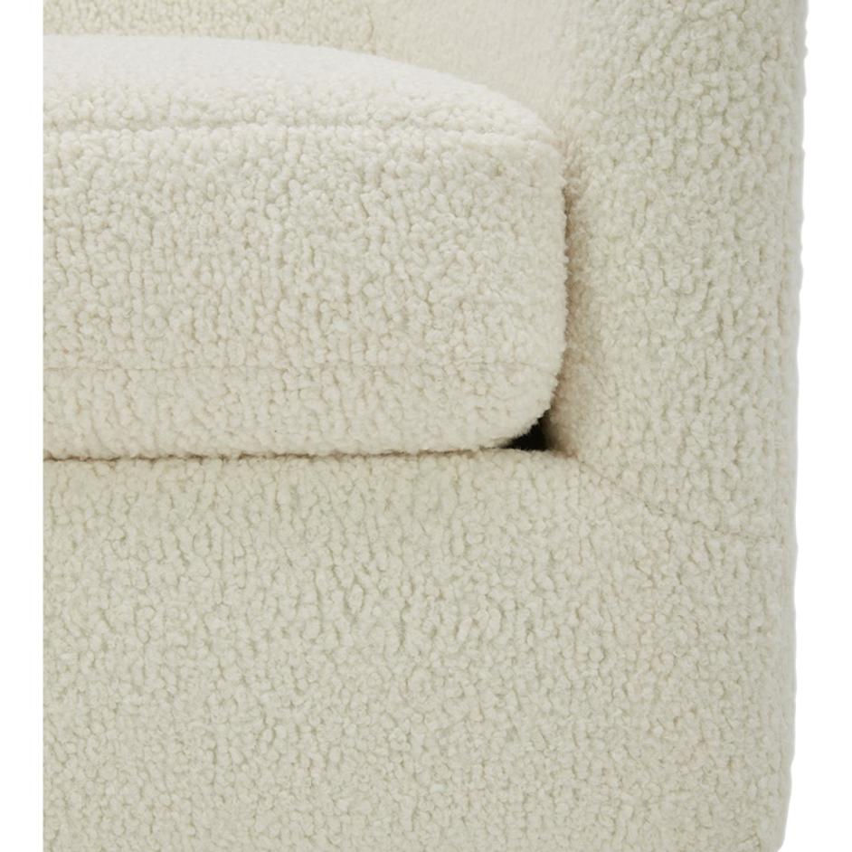 OSCY SWIVEL CHAIR VEGAN SHEARLING WHITE by Moes Home