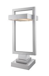 Luttrel 1 Light Outdoor Pier Mounted Fixture in Silver Finish by Z-Lite