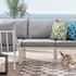 Estelle Outdoor Patio Aluminum Armless Chair In White Gray by Modway Furniture