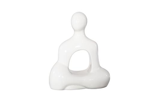 Buddha Seated Sculpture, Gel Coat White by Phillips Collection