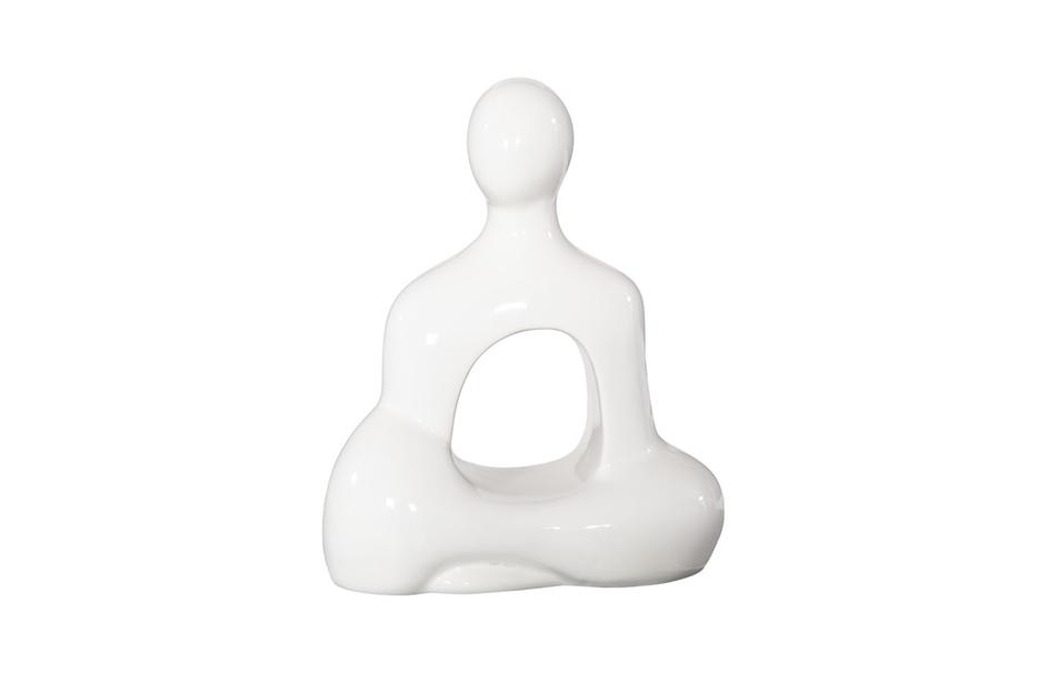 Buddha Seated Sculpture, Gel Coat White by Phillips Collection