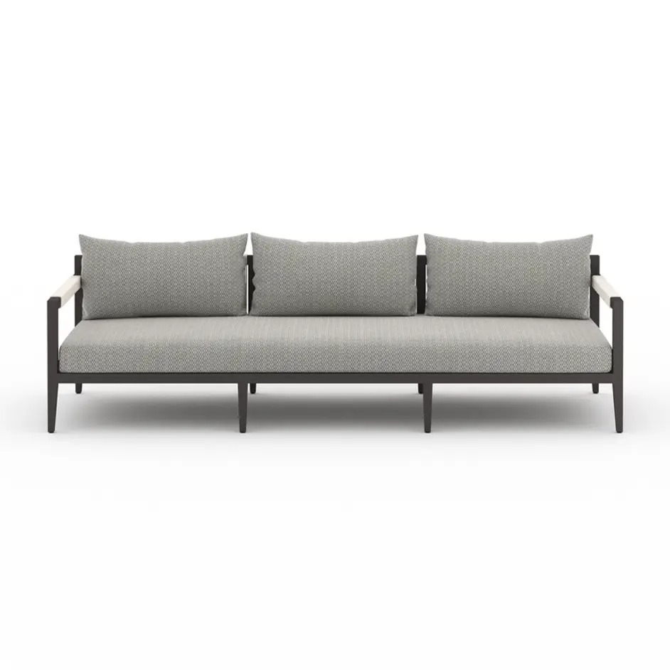 Sherwood Outdoor Sofa 93" in Bronze/Ash by FOUR HANDS