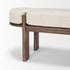 Sohan Dark Elm Wood w/ Oatmeal Fabric Bench by Mercana