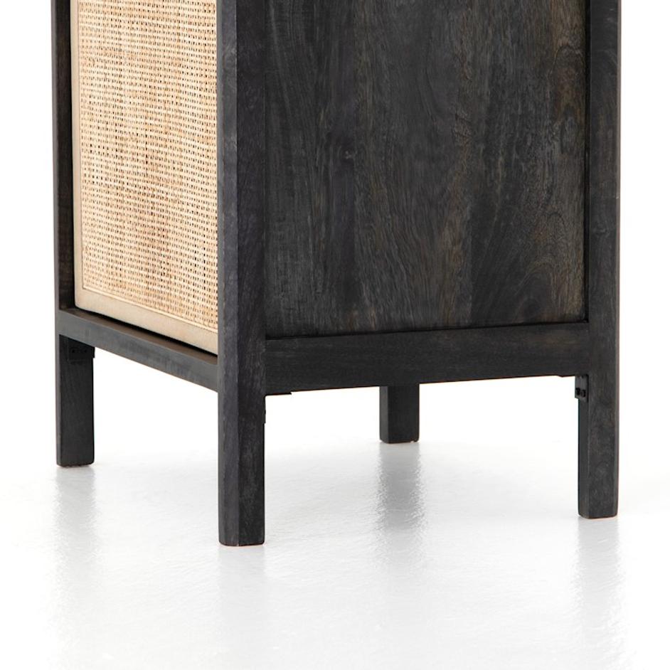 Sydney Left Nightstand In Black Wash by FOUR HANDS