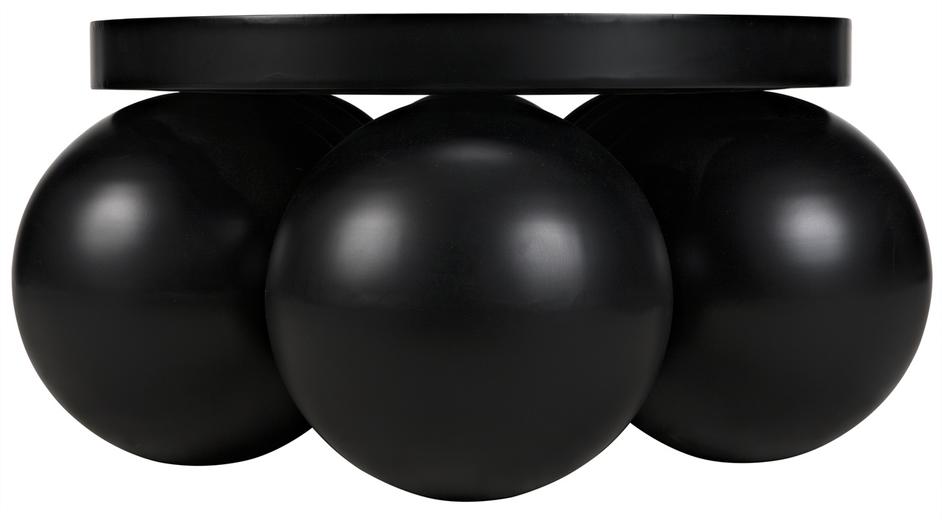 Lambreta Industrial Steel Coffee Table in Matte Black by Noir Furniture