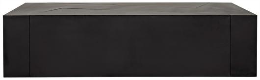 Element Industrial Steel Coffee Table in Matte Black by Noir Furniture