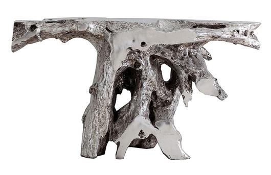 Brivo Freeform Console Table, Silver Leaf by PHILLIPS COLLECTION