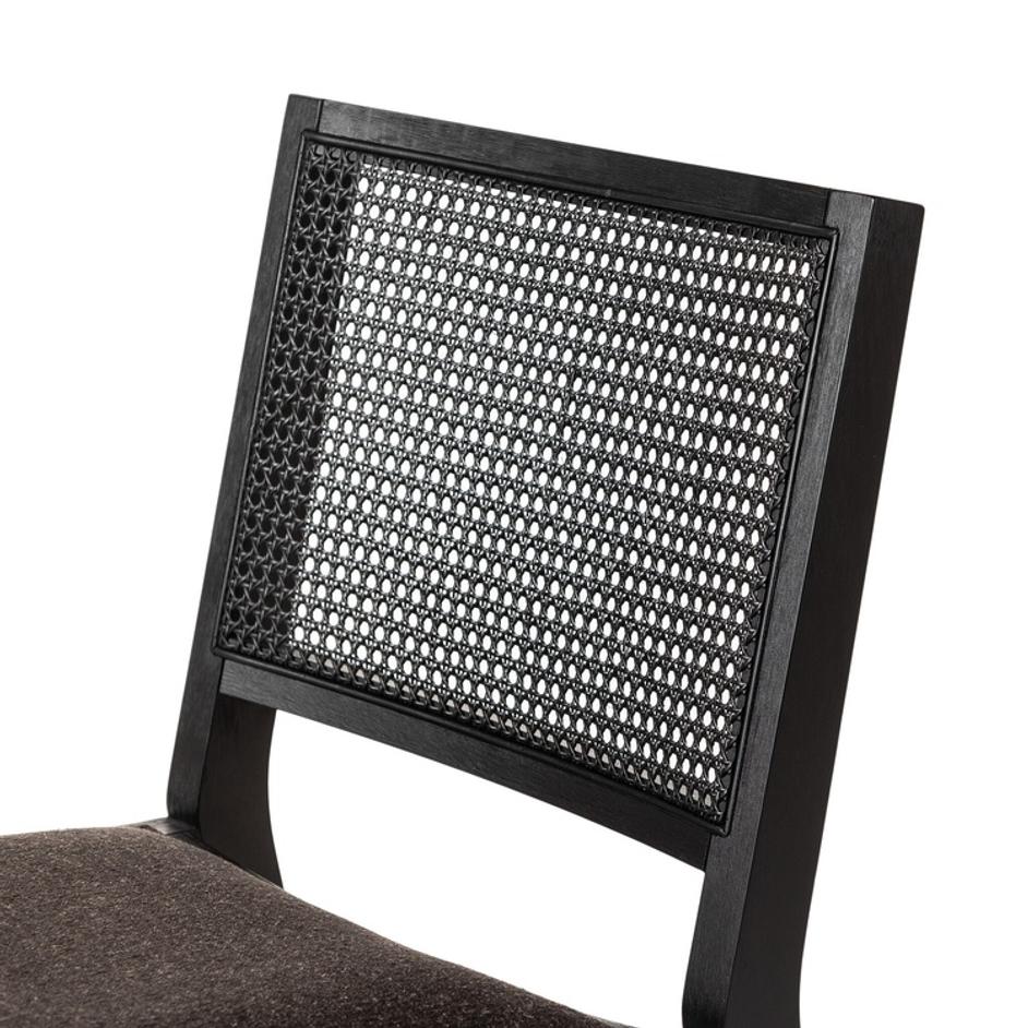 Sage Dining Chair In Antwerp Noir And Brushed Ebony Beech And Brushed Ebony Cane by Four Hands