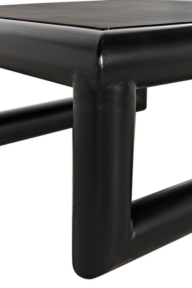 Emerson Industrial Steel Coffee Table in Matte Black by Noir Furniture