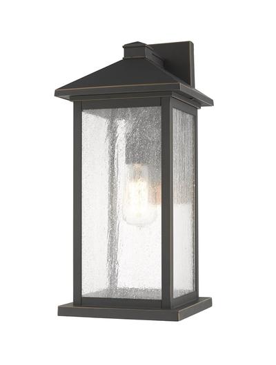 Portland 1 Light Outdoor Wall Sconce in Oil Rubbed Bronze Finish by Z-Lite
