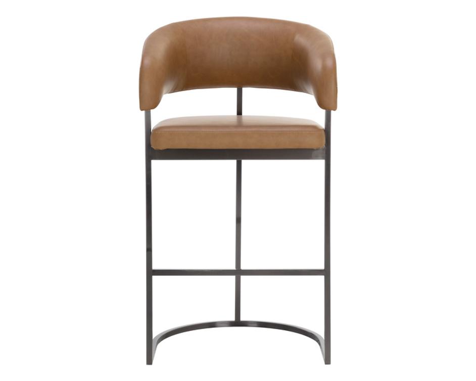 MARRIS BARSTOOL - GUNMETAL - MILLIKEN COGNAC by Sunpan