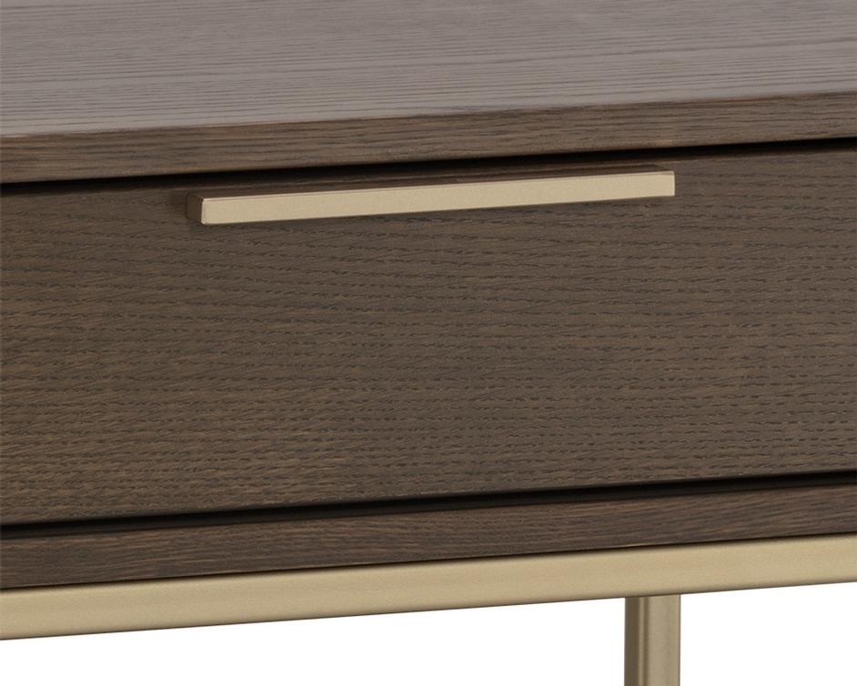 Rebel Nightstand - Gold - Raw Umber by Sunpan
