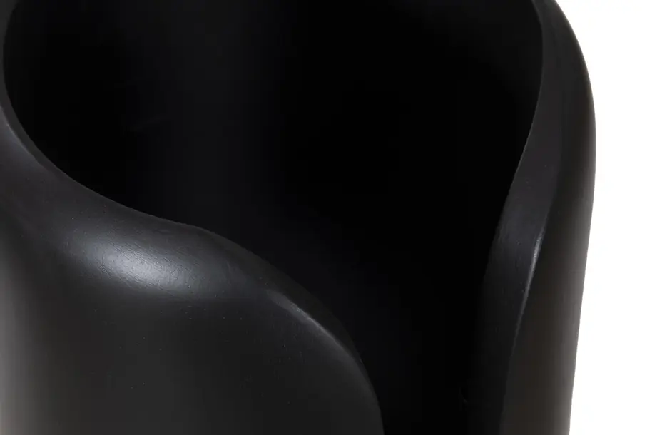 Interval Wood Vase, Black, Medium by PHILLIPS COLLECTION