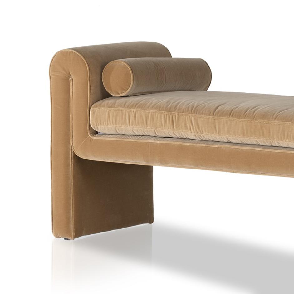 Mitchell Accent Bench in Surrey Camel by FOUR HANDS