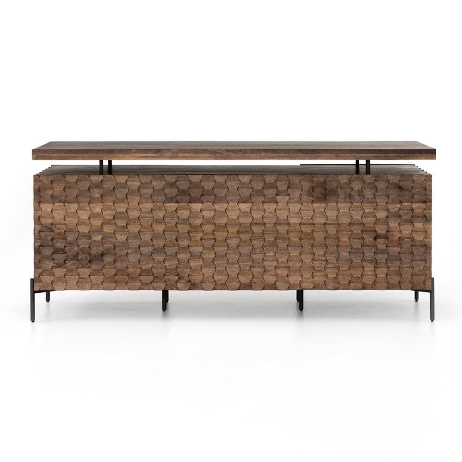 Raffael Desk In Antique Brown by FOUR HANDS