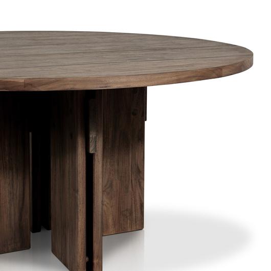 Railay Round Outdoor Dining Table-60" - Stained Toasted Brown-FSC by Four Hands
