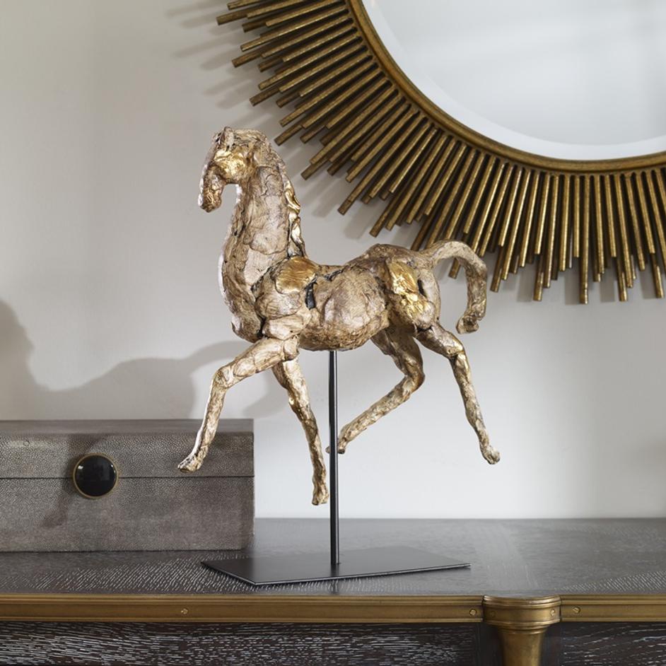 Caballo Dorado Sculpture by Uttermost
