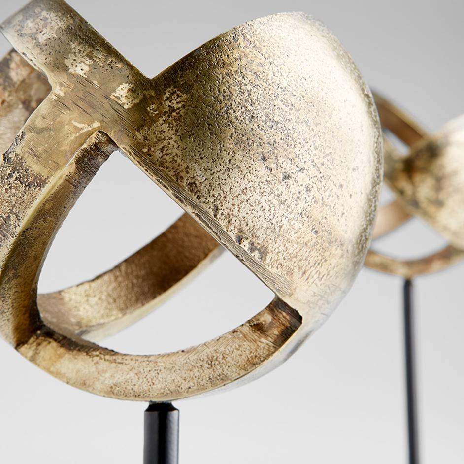 Small Grotto Sculpture in Antique Brass and Black by Cyan Design