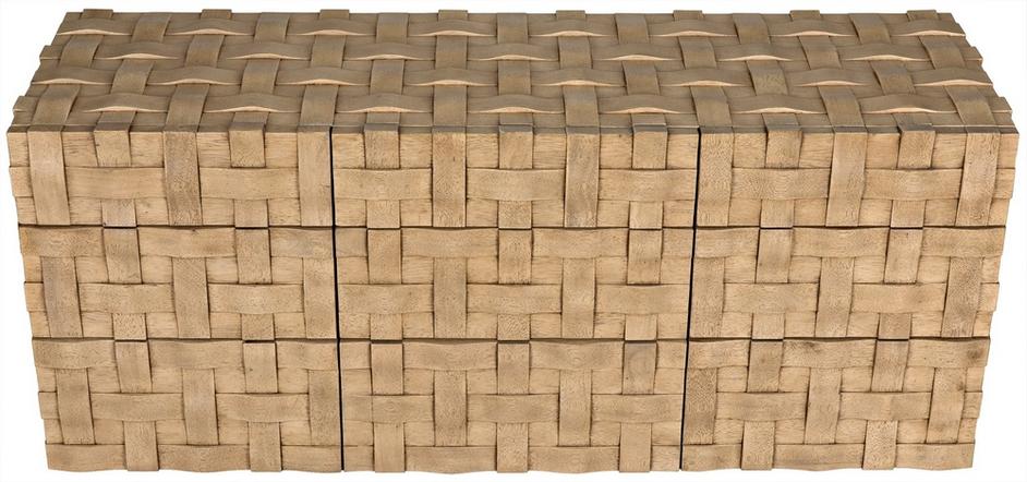 Weave Bleached Walnut Sideboard by Noir Furniture