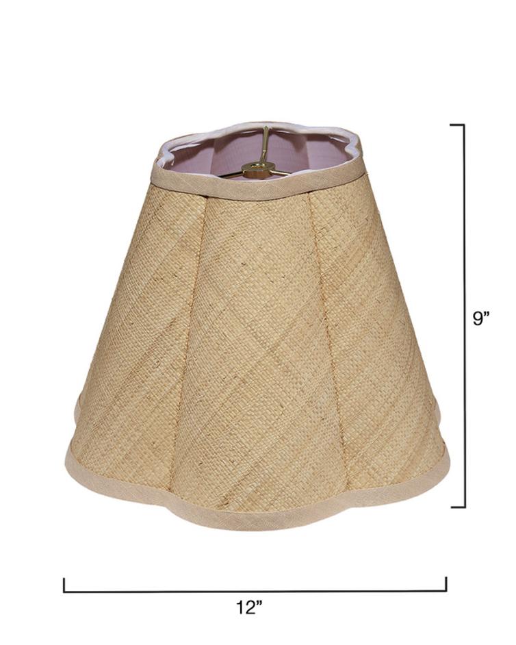 Scalloped Raffia Lamp Shade, Small by Jamie Young