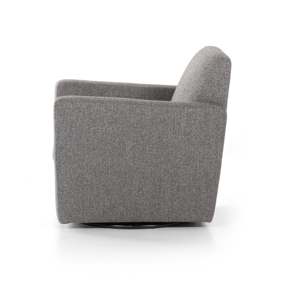 Emanuel Swivel Chair In Fallon Charcoal by Four Hands
