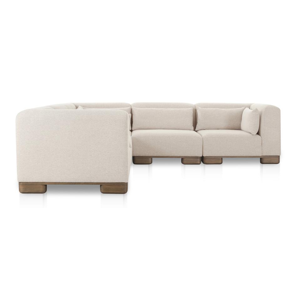 June Classic L-Shaped Modular Sectional Oatmeal by Moes Home
