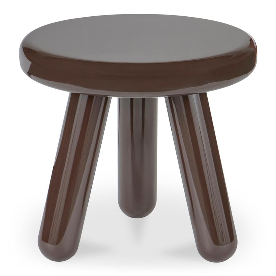 Joy Accent Table Dark Brown Lacquer by Moes Home