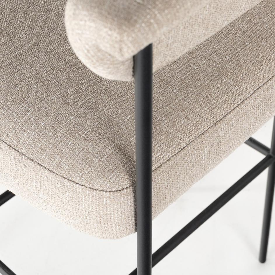 Carrie Stool In Light Camel In Bar by FOUR HANDS