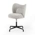 Plato Desk Chair In Knoll Domino-Black Aluminum by Four Hands