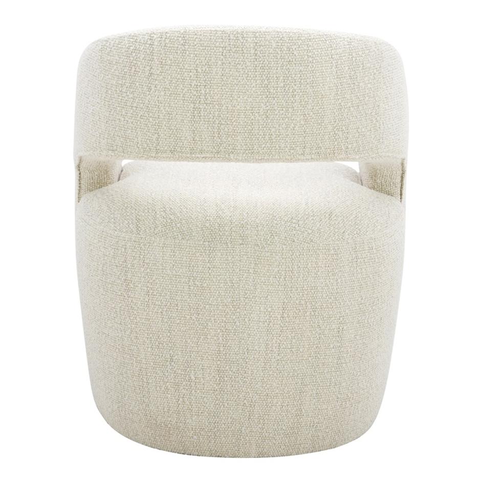 BARROW ROLLING DINING CHAIR PERFORMANCE FABRIC WHITE MIST by Moes Home