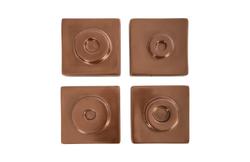 Cuadritos, Set of 4, Polished Copper by PHILLIPS COLLECTION