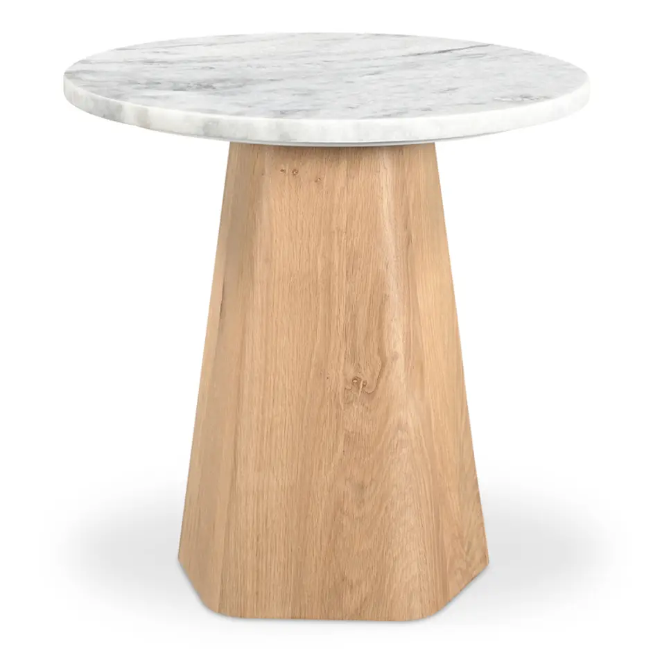 Evelyn Accent Table Ashen Grey Matrix Marble by Moes Home