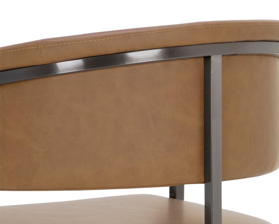 MARRIS BARSTOOL - GUNMETAL - MILLIKEN COGNAC by Sunpan