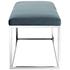 Russell Performance Velvet Bench In Sea Blue by Modway Furniture