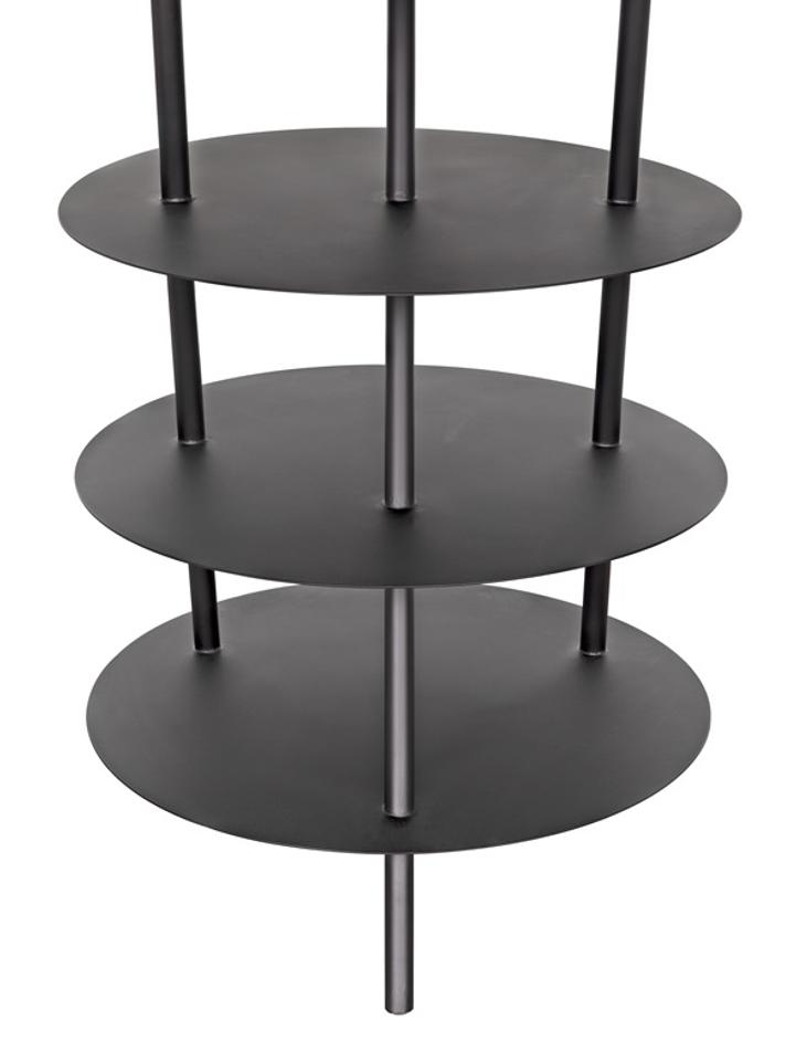 Gautama Industrial Steel Shelf in Matte Black by Noir Furniture