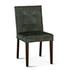 Madison Side Chair Green Velvet, Weathered Teak Legs by Home Trends & Design