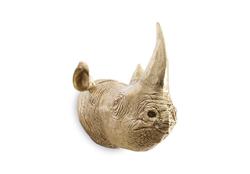 Rhinoceros Wall Sculpture, Gold Leaf by PHILLIPS COLLECTION