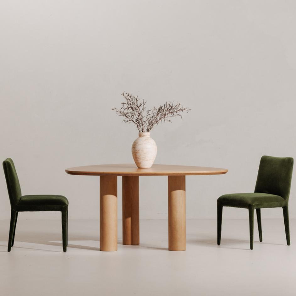 Calla Dining Chair Green Velvet - Set Of Two by Moes Home