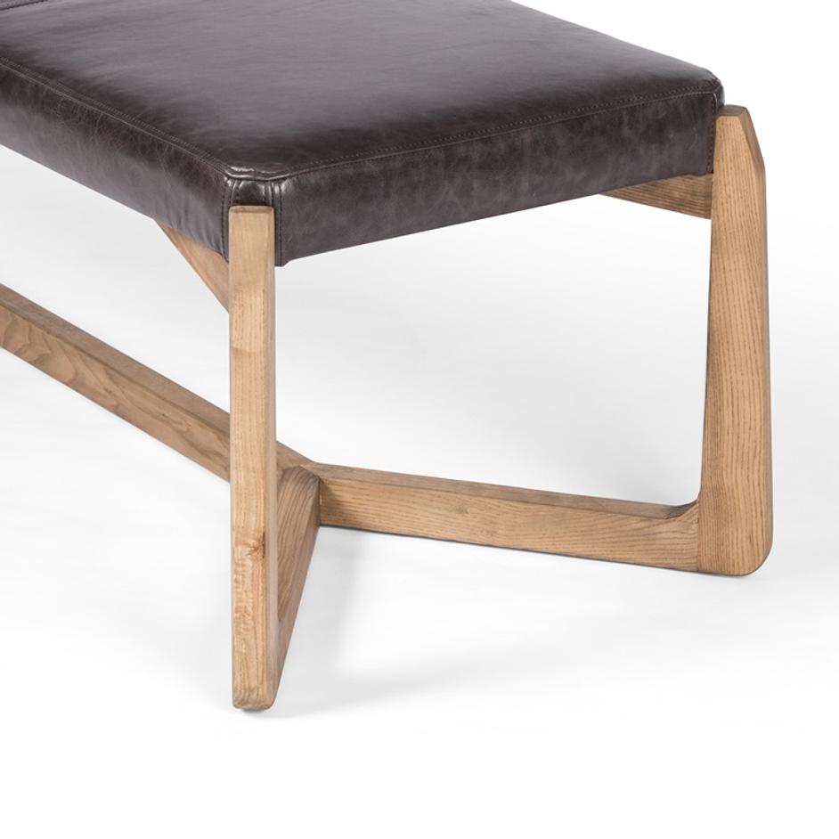 Roscoe Bench In Sonoma Black by FOUR HANDS